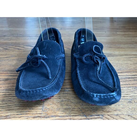 BRUNELLO CUCINELLI Blue Suede Slip On Loafers Moccasins Shoes  Mens Size 10 main image 8